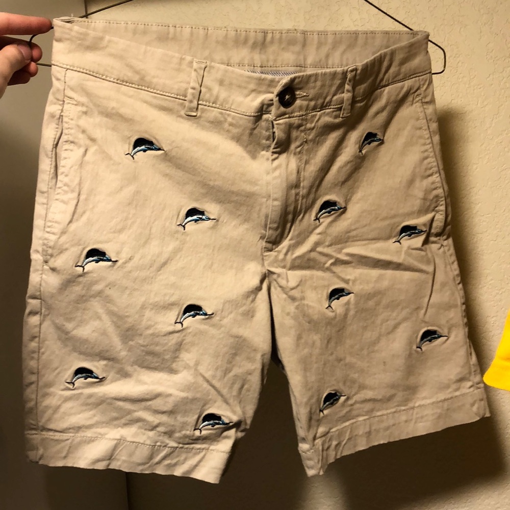 Washed Stoned and Beaten Swordfish shorts.